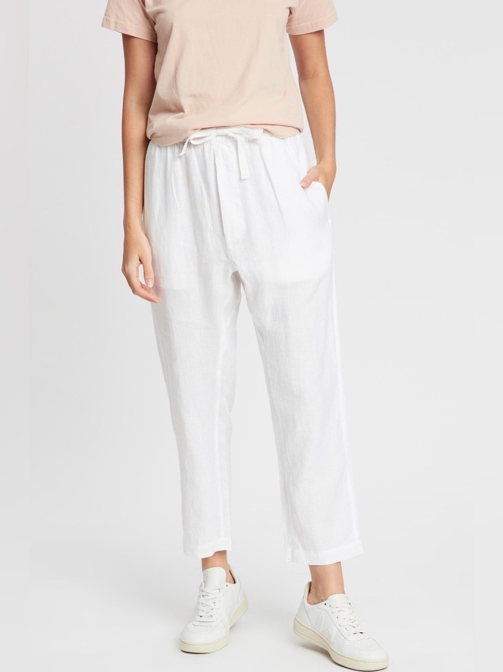 RACHEL Rachel Roy White Linen Pants